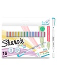 Sharpie S-Note Duo Överstrykningspenna | Kreativa tuschpennor med två ändar av pastell | Kula och bred spets för markering, teckning, journalföring och mycket mer | 16 delar