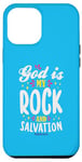 Coque pour iPhone 15 Plus Dieu est mon rocher et mon salut