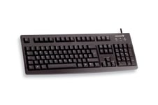 CHERRY G83-6105, disposition allemande, clavier QWERTZ, clavier filaire, utilisation confortable des touches programmables, compact, durable, recyclable, noir
