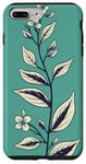 iPhone 7 Plus/8 Plus Leaves Botanical Flower Plant Line Art Sage Green Case