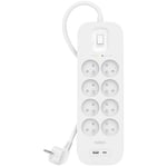 Belkin multiprise parafoudre 8 prises secteur + 2 ports USB