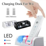 For Nintendo Wii Remote Controller Durable Charging Dock Station With Battery