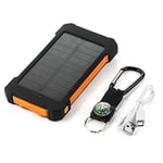 Kurphy Large Capacity Solar Power Bank Dual USB Portable Solar Battery Charger Universal Mobile Phone Charger
