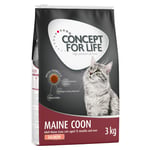 Økonomipakke: 2/3 store poser Concept for Life - Maine Coon Adult Laks - Kornfri (3 x 3 kg)