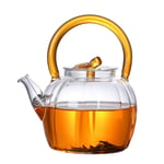 Wintesty Ensemble de thé avec théière, théière en verre, théière en verre, poêle électrique en céramique résistant aux hautes températures