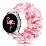 22mm Scrunchie Watch Band for Galaxy 46mm/Gear S3 Frontier/Classic, Floral Replacement Strap Compatible for Asus/Fossil Gen 5/Men's/Women Gen 4(22mm S, F Ostrich)