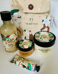 The Body Shop Warm Vanilla Gift Set Body Scrub Cream Yoghurt Shower Gel Wash New