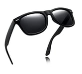 Solbriller med polariserte glass UV400 i sort / grå