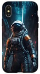 Coque pour iPhone X/XS Cyberpunk Astronaute Aesthetic Espace Motif Imprimé