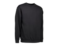 Id Identity Sweatshirt Med Rund Hals, Ribb I Halsen Och Ribb I Ärmslut Och Nederkant. Mjuk, Borstad Insida. Svart, Storlek Xl