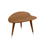 Naver Collection - AK 2560 Point Strawberry Soffbord, Höjd 46 cm, Skiva i Oljad valnöt, Ben i samma trä, Med stålfot - Soffbord - Nissen & Gehl - Träfärgad - Metall/Trä