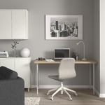 IKEA IKEA LAGKAPTEN / SPÄND skrivbord, vit/antracit, 140x60 cm, cm 140x60 cm