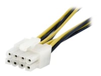 Startech.Com 6 Inch 4 Pin To 8 Pin Eps Power Adapter With Lp4 - F/M - Atx To Eps Power Adapter (Eps48adap) - Strömadapter - 4 Pin Atx12v (Hona) Till 8-Stifts Eps12v, 4-Stifts Intern Ström (5V) (Hane) - 15.2 Cm