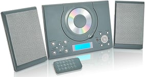 CD Player FM Radio USB Remote Control Clock & Alarm GTMC-101 MK2 Grey