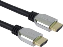 Premiumcord-Kabel Hdmi 2.1 High Speed + Ethernet-Kabel (Lock Av Zinklegering, Guldpläterade Kontakter), 2 M (Kphdm21z2)