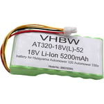 VHBW Batterie compatible avec Husqvarna Automower 520, 430X 2016 robot tondeuse (5200mAh, 18V, Li-ion) - Vhbw