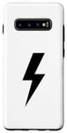 Coque pour Galaxy S10+ Lightning Bolt Noir pour homme Idée cadeau Thunder Strike