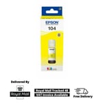 Genuine Epson 104 Yellow (T00P4) EcoTank Printer Ink Bottle For ET-1810 ET-2710