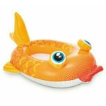 KIDS INFLATABLE SWIMMING POOL GOLDFISH LILOS WATER RIDE ON BOAT FLOAT BEACH RAFT