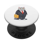 Chat Daddy Catfather Cat Dad Cute Funny Office Cat Worker PopSockets PopGrip Interchangeable