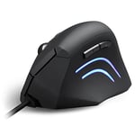 Perixx PERIMICE-508 Vertical Ergonomic Mouse - Programmable - Natural Ergonomic Vertical Right Handed Design