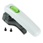 SPARES2GO Handle with Screws Compatible with Tefal Actifry Fryer (White Handle, Green Control Knob Button)