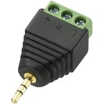 TRU Components 737601 Connecteur jack 2,5 mm - Nombre de pôles droits (num) : 3 stéréo noir 1