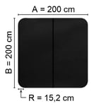 Spalock 200 x 200 R= 15,2 cm, Svart, för Denform, Viking med fler