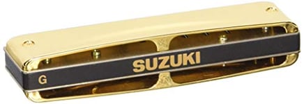 Suzuki Pro Master, Gold Plated Luxury Valved Diatonic Harmonica in G