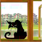 1 st läskig Halloween spöklik svart katt glas fönster klistermärken vägg D