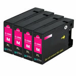 4 Magenta XL Printer Ink Cartridges for Canon MAXIFY MB2150, MB2350, MB2755