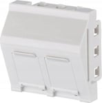 Metz Connect Keystone Kopplingsdosa 45X45 Mm, 2-Port, Omonterad, Ren Vit Ral 9010