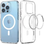 Spigen iPhone 13 Pro (6.1) Ultra Hybrid MagSafe Case - Crystal Clear Compatible with Apple Magsafe Charging & Magsafe Accessories - Certified Military-Grade Protection - Clear Durable Back Panel + TP