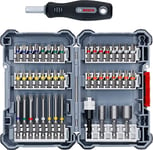 Bosch Professional 45 pièces Assortiment d’embouts de vissage personnalisable (PH 1/2/3, PZ 1/2/3, SL 3/4/5/6, HEX 3/4/5/6, T 10/15/20/25/27/30/40, TH 10/15/20/25/27/30/40, Accessoire Perceuses)