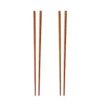 2pairs Bamboo Extra Long Cooking Chopsticks, Traditional Chinese Wooden Noodles Kitchen Cooking Frying Chopsticks for Hot Pot, Frying(Size:33cm)