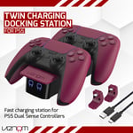 Venom PS5 Controller Charger - Twin Charging Dock - Cosmic Red