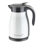 Vektra VEK-1701W Vacuum Insulated Environmentally Eco Friendly Easy Pour Cordless Kettle, 1.7 Litre, White