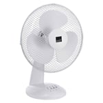 12" OSCILLATING ELECTRIC DESK FAN 12 INCH 3 SPEED SILENT PORTABLE HOME OFFICE