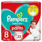 Pampers Baby-Dry Nappy Pants, Size 8, Essential Pack (22 per pack)
