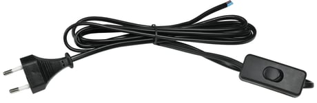 Mellanströmbrytare m. kabel svart 2,5m