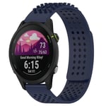 For Garmin Forerunner 255 Music 22mm Holes Breathable 3D Dots Silicone Watch Band(Midnight Blue)