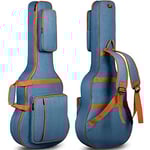 CAHAYA Housse de Guitare en Denim Housse de Guitare Acoustique et de Concert rembourrée de 8 mm avec 3 Poches de Rangement Housse Souple pour Guitare 40/41/42 Pouces CY0254
