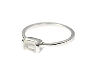 SYSTER P TINY BAGUETTE RING SILVER Unisex