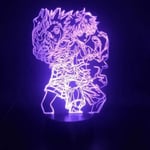 giyiohok 3D Illusionslampa LED Nattlampa Hunter Gon och Killua Present till Tonåringar med Trycksensor AM5286 -h