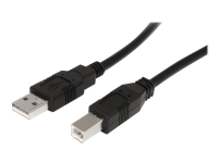 StarTech.com 9 m / 30 ft aktiv USB A- till B-kabel - M/M - Svart USB 2.0 A- till B-kabel - skrivarkabel - Förlängnings USB-kabel (USB2HAB30AC) - USB-kabel - USB (han) til USB Type B (han) - USB 2.0 - 9.15 m - aktiv - sort - för P/N: ICUSB232D