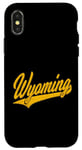 Coque pour iPhone X/XS State of Wyoming Varsity, style maillot de sport classique