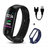 XSHIYQ Smart Bracelet Heart Rate Blood Pressure Health Waterproof Smart Watch Bluetooth Watch Wristband Fitness Tracker 19 * 11mm Black Blue