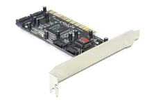 Delock Controller SATA, 4 port with Raid - styreenhed til lagring (RAID) - SATA 1.5Gb/s - PCI