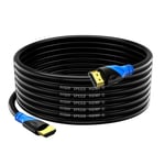 Câble HDMI 4K/60HZ 12m (HDMI 2.0, 18 Gbit/s) Connecteurs Plaqués or Ultra Haut Débit, Retour Audio Ethernet, Compatible avec Blu - Ray, Playstation, Ordinateur Portable, PS34/5, PC, HDTV