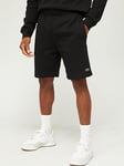 Lacoste Fleece Jersey Shorts - Black, Black, Size L, Men
